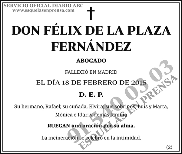 Félix de la Plaza Fernández